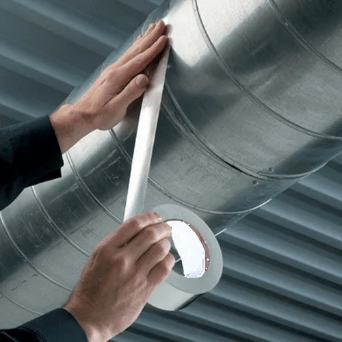 Imagen 3 de 4 de Cinta De Aluminio Para Ductos 2 Pulgadas Fasson 1803 Gris