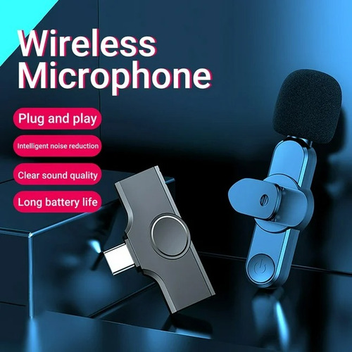Micrófono Inalámbrico De Solapa Celular Para Android Usb-c
