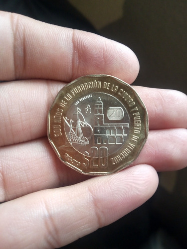 Moneda De 20 Pesos Conmemoración De Los 500 Años De Veracruz