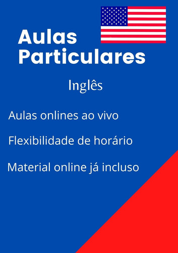 Imagem 1 de 2 de Aulas Particulares De Inglês Onlines