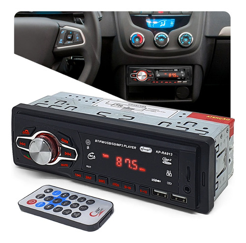 Rádio Aircross 2021 Bluetooth Usb Sd Sincroniza Celular