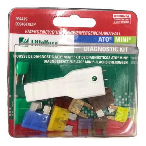 Kit Diagnóstico Con Fusibles Estándar Ato Y Mini Automotriz