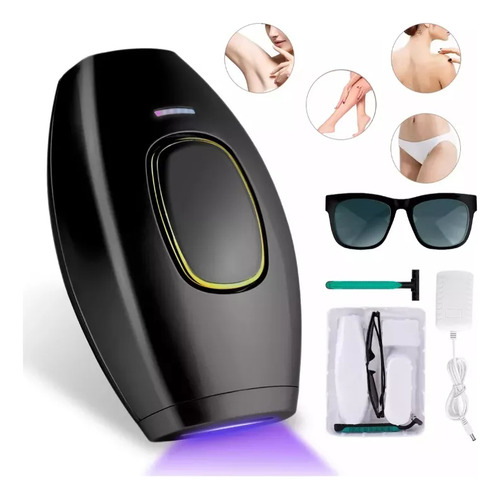 Depiladora a laser permanente de luz pulsada Ipl sem dor 999.999 Máquina de depilação a laser preta Ipl Depiladora a laser com luz pulsada permanente