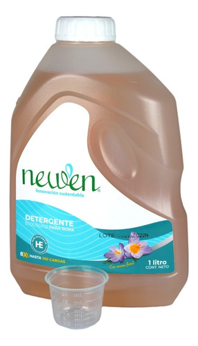 Newen 1 Litro Detergente Sin Enjuague Ropa Neutro + Medidor