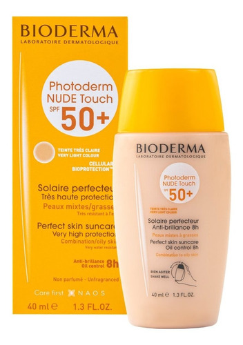 Bioderma Photoderm Nude Touch Spf50 Color Muy Claro Light 