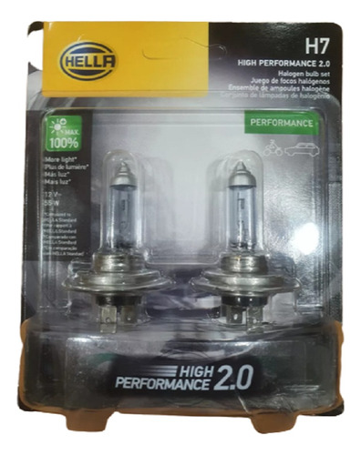 Luces H7 Hella 12v 55w 100% + Luz High Performance 2.0