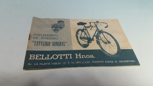 Antiguo Catalogo Bicicletas Ciclus Veloz Original