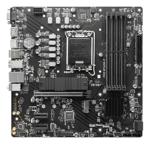 Tarjeta Madre Msi Pro B760m-p Lga1700 4x Ddr5 2x M.2 Usb-c