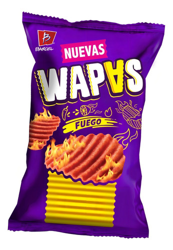 Bolsa Papas Fritas Wapas Sabor Fuego 42g Barcel Botana
