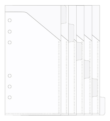 Sobre 6 Con Pestañas Para Carpeta Personal Con Bolsillos Par