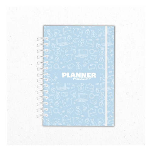 Agenda Planner Financiero Anual Sin Fechas - Celeste