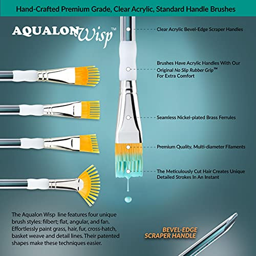 Aqualon Royal & Langnickel Wisp Juego De Brochas Angulares