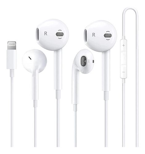 2 Pack-apple Earbuds Para iPhone [apple Mfi Certified] Auric