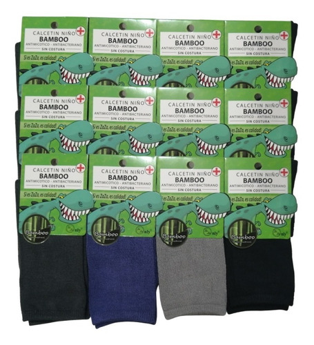 Imagen 1 de 1 de 1 Docena De Calcetines De Bamboo Sin Costuras Niños