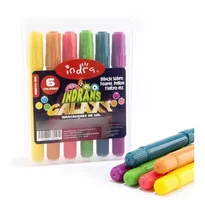 Comprar 6 Marcadores Metalicos En Gel Kawaii Papelería Marcatexto 