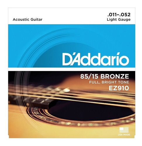 Cuerdas Guitarra 11-52 Bronce Daddario Ez910 Envio Inmediato