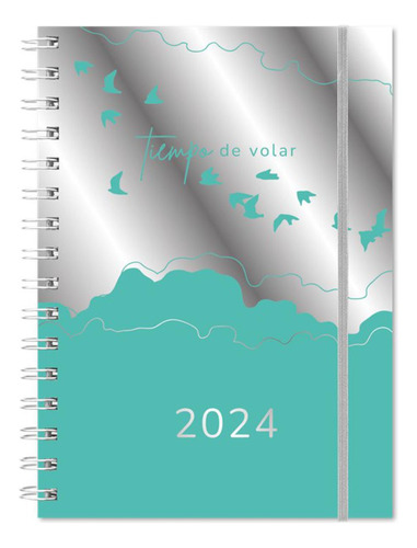 Agenda 2024 S.vista Nº7 C/esp.c/elas. Paradise Color de la portada Tiempo Metal