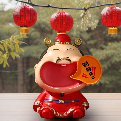 Cai Shen Feng Shui Dios De Estatuilla Figura Centro De Mesa