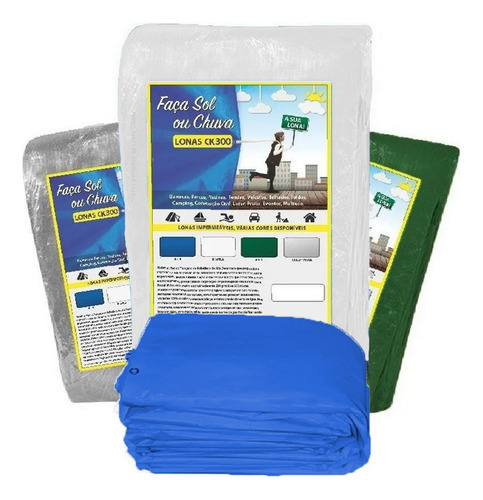 Lona Plástica Multiuso Reforçada Piscina 6x2 Mt - 4 Cores Cor Branco