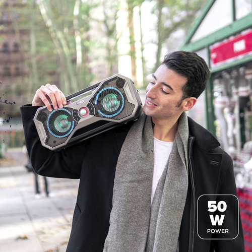 Altec Lansing Mix 2.0 - Altavoz Bluetooth Impermeable, Ip67. Color Gris Acero