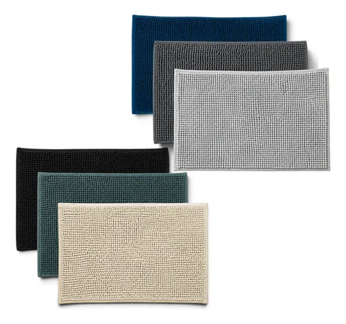 Kit 4 Tapetes de Banheiro 40x60 Antiderrapante Bolinha Macio Marrom