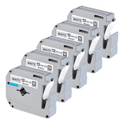 5x Fita Para Rotulador Pt-m95bk Pt-m95wt Mk231 M-231 M-k231