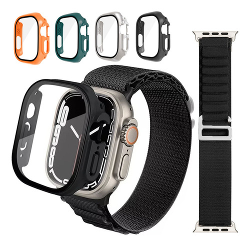 Correa Para Apple Watch Ultra Nylon Alpine + Cristal + Case