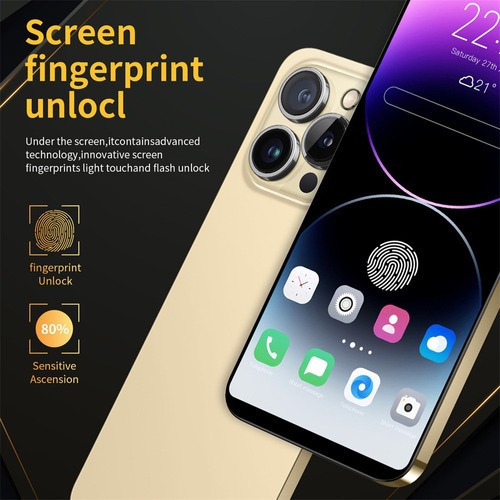Smartphone I14 Pro Max Android 6.7 Pulgadas Azul Claro