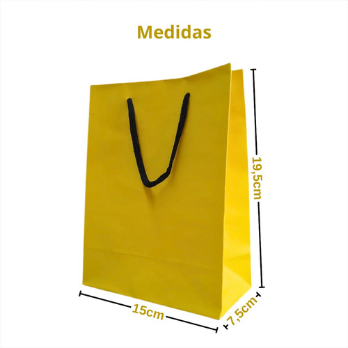 Sacolas De Papel Colorido P 15x19,5x7,5cm C/10und.
