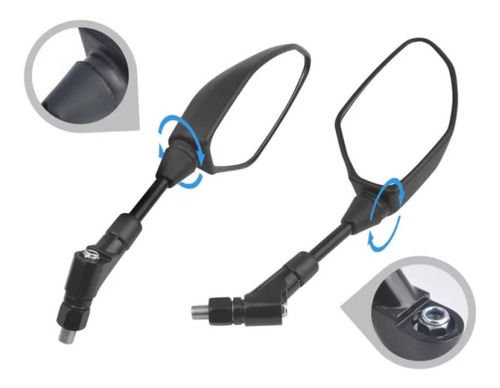 Imagen 3 de 4 de Espejos Retrovisor Para Moto Yamaha Mt-07 Mt-09