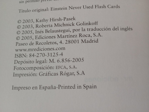 Einstein Nunca Memorizó, Aprendió Jugan / Dra. Kathy Hirsch (Usado)