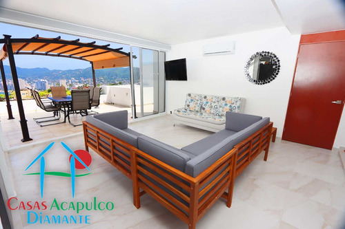 Cad Brisas Diamante Suite 42. Terraza Con Extraordinaria Vista De Acapulco
