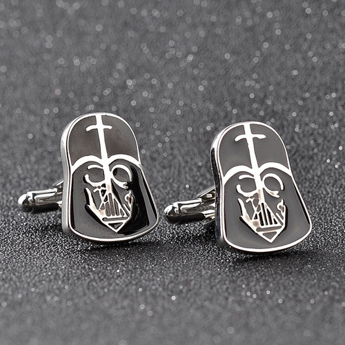 Colleras Gemelos Star Wars Darth Vader Para Traje Camisa Color Negro