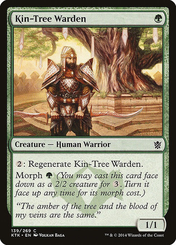 Carta Magic Kin-tree Warden Khans Of Tarkir Mtg