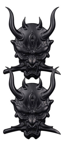 2x Etiqueta Engomada De Samurai Japanese Oni Samurai Coche