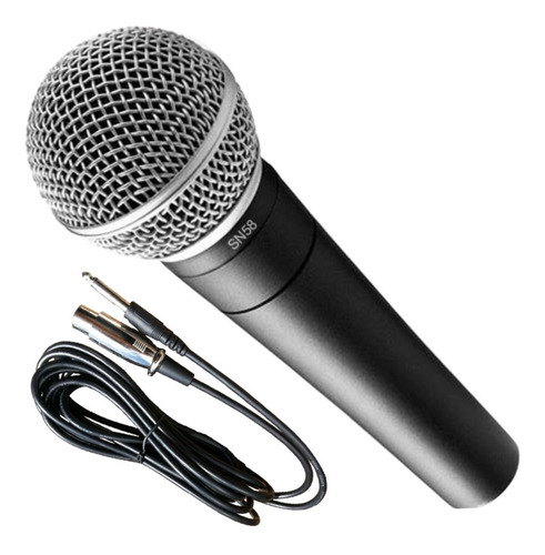 Imagen 1 de 10 de Microfono Dinamico Parquer Sn57b Profesional + Funda Cable