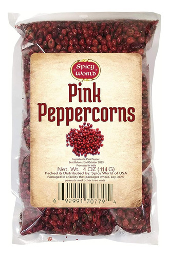 Spicy World Granos De Pimienta Rosa De 4 Oz Enteras - Esteri