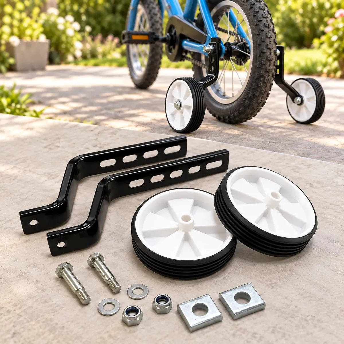 Rodinha Lateral Reforçada Para Bicicleta Infantil Aro 12 14 16 18 20 Aço Regulável Resistente