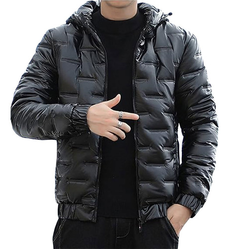 Campera Inflada Hombre Metalizada Impermeable Abrigo Moda