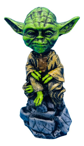 Boneco Mestre Yoda Star Wars Estátua Miniatura Colecionável 