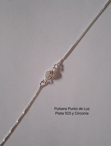 Pulsera Punto De Luz, Plata 925 Y Circonia. Con Garantía.