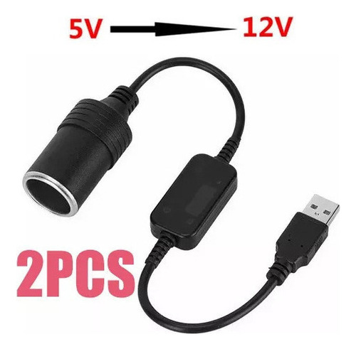A Adaptador De 5 V A 12 V For Encendedor De Coche, Macho A