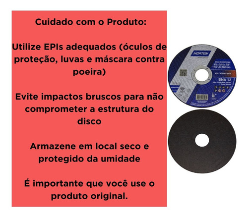 Disco De Corte Bna 12 Extra 115.0 X 1.0 X 22.23 Norton