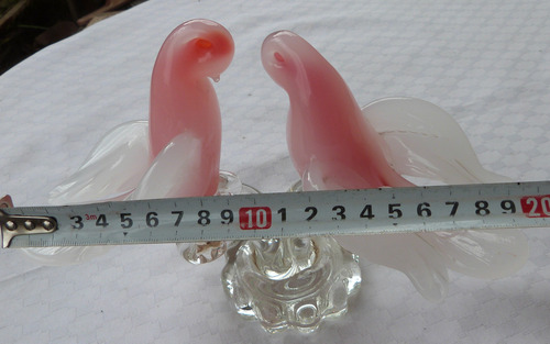 Monijor62-coleccion Cristal Murano Casal Pajaritos Rosa (Usado)