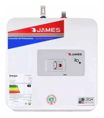 Termotanque James 20lt Acero Salida Superior Bajo Mesada