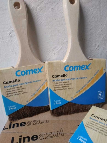 Imagen 1 de 4 de Brocha Pelo De Camello 4 Caja Con 6 Piezas Marca Comex