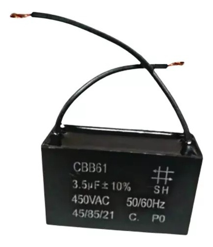 Capacitor De Partida P/ventilador 3,5uf 450v Cbb61