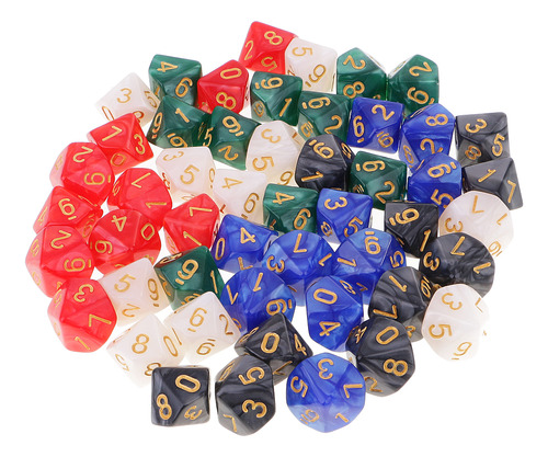 De 50 D10 16mm 10 Sided Die W / Carry Bag Para Accesorios De