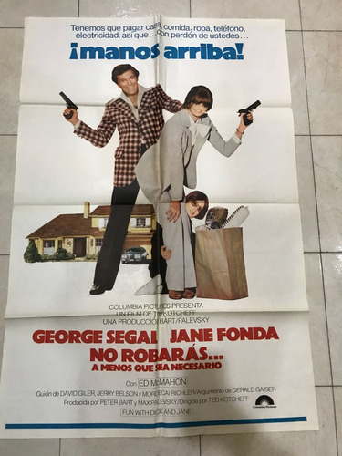 Antiguo Afiche De Cine Original C/jane Fonda-envio 