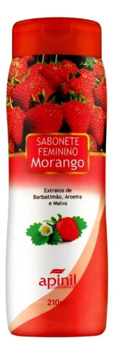 Sabonete Liquido Intimo Feminino 210ml Apinil Aroma Morango
